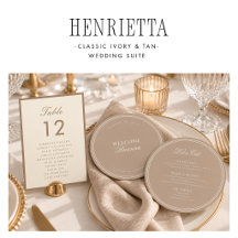HENRIETTA Classic Ivory & Tan Wedding Suite