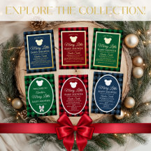 Merry Little Winter Baby Shower Blue Green Red 