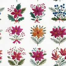 Folk Floral Retro Christmas