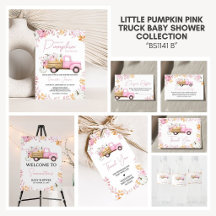 Little Pink Pumpkin Truck Baby Shower Collection