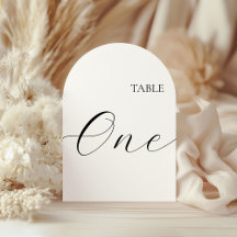 Modern Elegant Table Numbers Collection