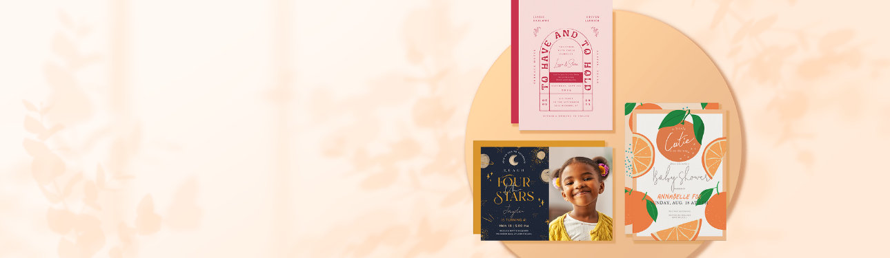 An array of customizable New Year's Eve designs on invitations and other party supplies