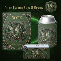 Celtic Emerald Fairy & Dragon – Enchanted Fantasy.
