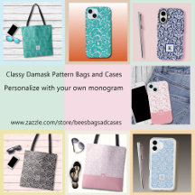 Damask Patterned Bags and Cases