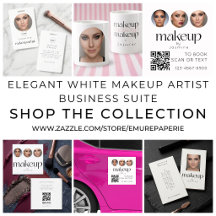 Minimalistic White Elegant Makeup Artist Business 