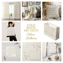 Gold and White Art Deco Pattern 2