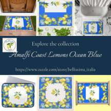 Amalfi Coast Lemons Ocean Blue