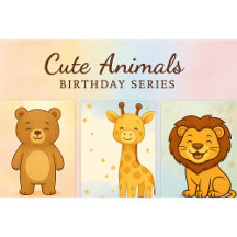 Cute Animals Birthday Series