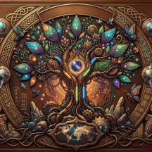 Cybernetic Tree of Life Cosmic Steampunk