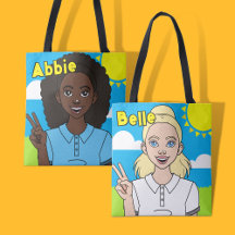 Cartoon Girl Customisable School Student Supplies
