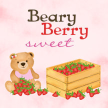 Beary Berry Sweet Pink Girly Birthday
