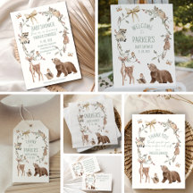 Rustic Wreath Woodland Baby Shower Collection