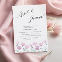 Вridal shower with delicate wildflowers.