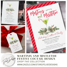Martinis and Mistletoe Festive Cocktail Design 