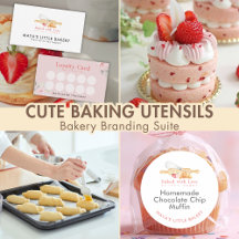 Cute Watercolor Baking Utensils Bakery Branding