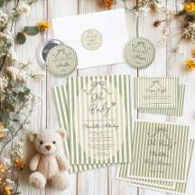 Whimsical Sage Green Gender Neutral Baby Shower