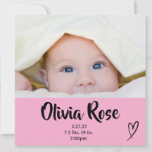 BIRTH (BABY) ANNOUCEMENTS