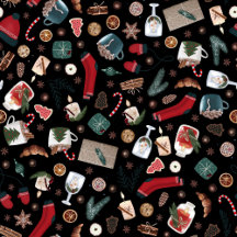 Dark Hygge Christmas Pattern