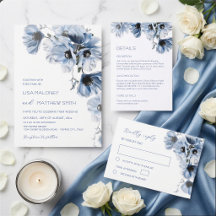 Delicate Blue Transparent Flowers Wedding