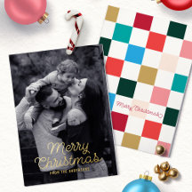 Modern Colorful Checkerboard Holiday Collection