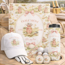 Personalized Pink Bow Golf Mom