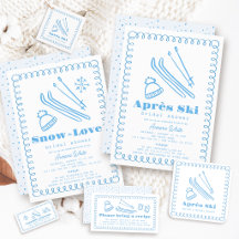 Hand-Drawn Après Ski/Snow in Love Bridal Shower 