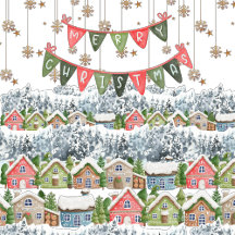 Cute Snowy Christmas Village