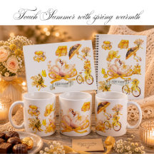 Elegant Yellow Aesthetic Mug – Vintage Floral & Sw