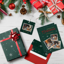 Snow Flakes Green Christmas collection