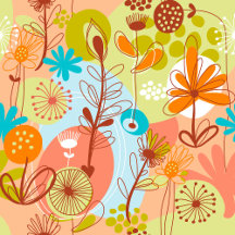 Retro Flower Bathroom and Home Decor