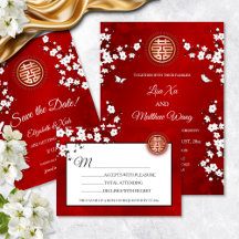 Chinese Wedding Red White Gold