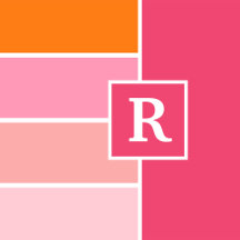 Wide Stripes in pink, orange & white with Monogram