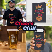 Trendy Colorful Funny King Quote Typography