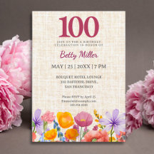 100th Birthday Linen Garden Party Hundredth Suite