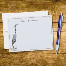 Great Blue Heron Dark Academia Back to School