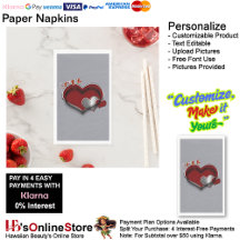 Wedding Love Heart Paper Napkins 