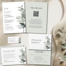 Elegant Eucalyptus Greenery Wedding Suite