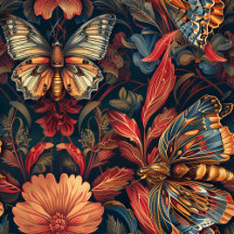 Botanical Butterfly Wallpaper