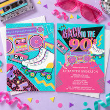 Back to the 90s Retro Neon Birthday Party
