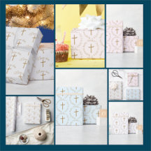 Personalized Palm Cross Religious Wrapping Paper