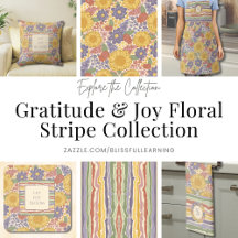 The Gratitude & Joy Floral Stripe Gift Collection 