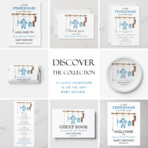 Blue Little Fisherman Baby Shower Collection 