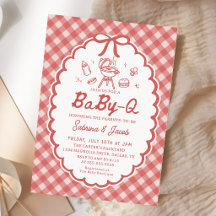 Red Barbecue Baby-Q Baby Shower