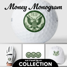 P.A.R.F.O. Money Game Vintage Dollar Bill Monogram