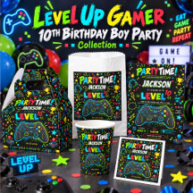 Level Up Gamer 10th Birthday Boy Party collection