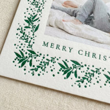 Christmas Holiday Letter-Press Cards