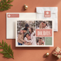 Happiest Holidays Modern Family Photo  
