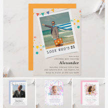 Photo Birthday Invitations