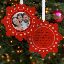 Add Your Photo Christmas Paper Ornament Cards
