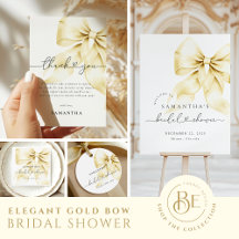 Gold Bow Bridal Shower